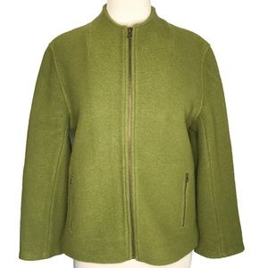 Vintage Petite Sophisticate 100% Wool Blazer Jacket Green Size L